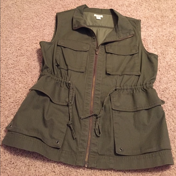 J. Crew Jackets & Blazers - J. Crew Army Green Utility Vest!!!